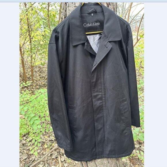Men's Sz 48 Calvin Klein Windbreaker Classic Zip Up Coat,Jacket,Raincoat,Casual - Picture 3 of 9
